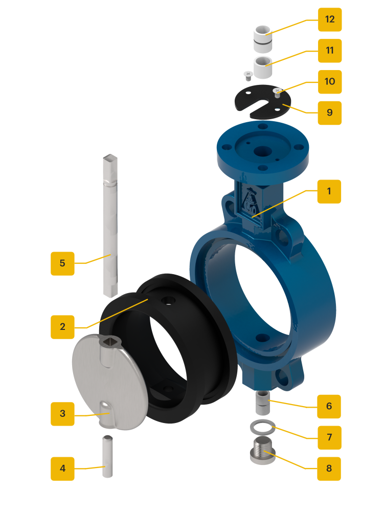 купить AK BTV 01 поворотный дисковый затвор